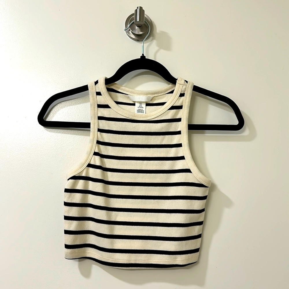 H&M - Striped Cropped Tank